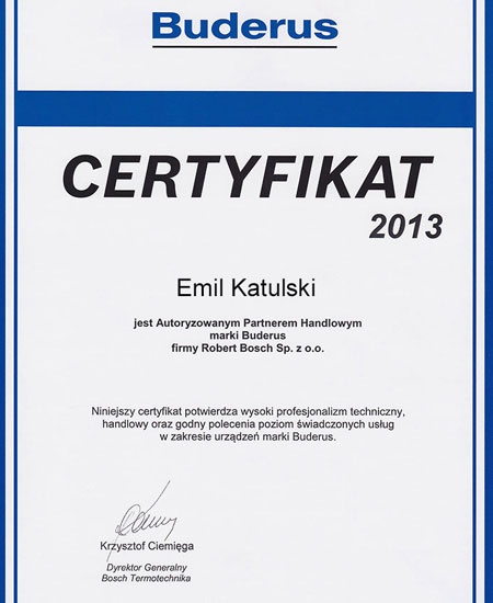 Certyfikat Super Hydraulik Wrocław