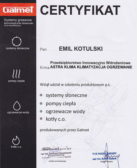 Certyfikat Super Hydraulik Wrocław